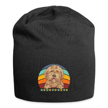 Goldendoodle Doodle Chien - Bonnet en jersey - noir - Devant
