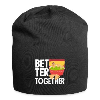 Taco Design for a Mexican Food Lover with Spanish - Jersey Beanie - black - Front