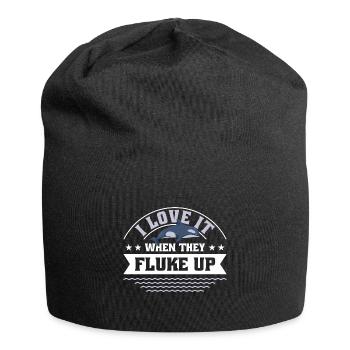 Whale Watching Whale Watching Orca Blue Whale - Jersey Beanie - black - Front