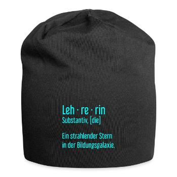 Lehrerin Lehrerinnen Schule Pädagogin Unterricht - Jersey-Beanie - Schwarz - Vorne