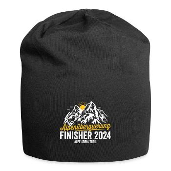 Alpenüberquerung 2024 Alpe Adria Trail Pilgerweg - Jersey-Beanie - Schwarz - Vorne