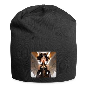 Cute angel with halo - Jersey Beanie - black - Front