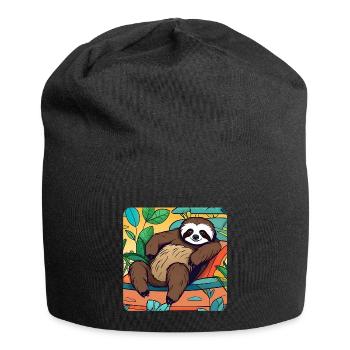 Paresseux détendu - Bonnet en jersey - noir - Devant
