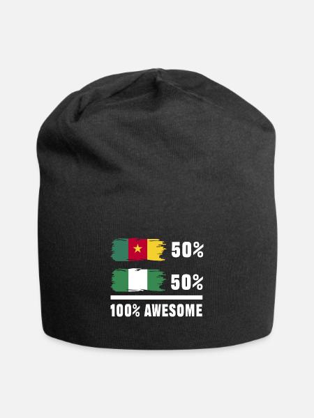 Kamerun Flagge Kamerun - Jersey-Beanie - Schwarz