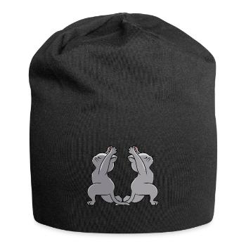 Yoga Chats Yogi Cat - Bonnet en jersey - noir - Devant