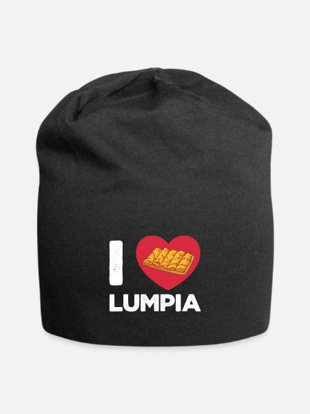 I love lumpia Design for a lumpia lover - Jersey-Beanie - Schwarz