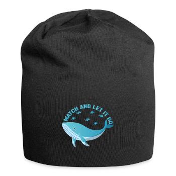 Watch And Let It Go Whale Lover Whales Aquarist - Jersey-Beanie - Schwarz - Vorne