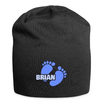 Brian als Geburt - Jersey-Beanie - Schwarz - Vorne