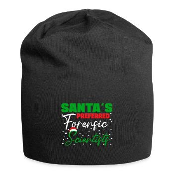 Santa's Preferred Forensic Scientist Gift Idea - Jersey Beanie - black - Front