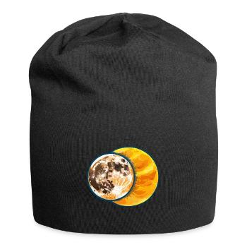 Sonnenfinsternis Sonne Mond Eklipse - Jersey-Beanie - Schwarz - Vorne