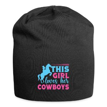Western Rider Cette fille aime ses cow-boys Cowgirls - Bonnet en jersey - noir - Devant
