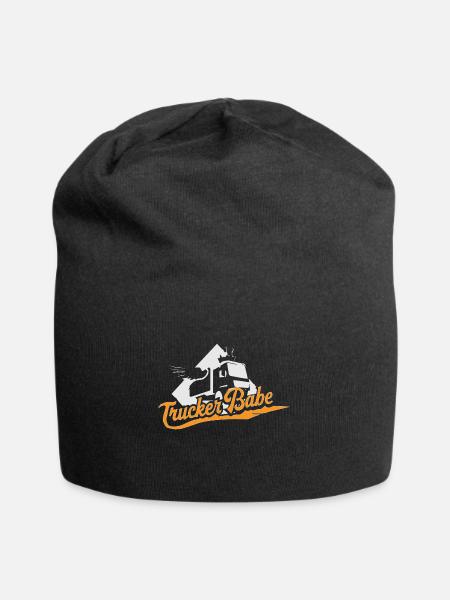 Trucker Babe - LKW Frauen Männer Leidenschaft - Jersey-Beanie - Schwarz