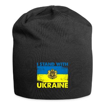 I Stand With Ukraine - Jersey-Beanie - Schwarz - Vorne