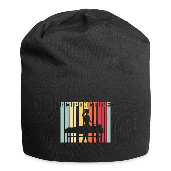 Acupuncture Acupuncture Acupuncturiste Silhouette - Bonnet en jersey - noir - Devant