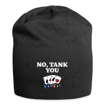 No TANK You Poker Card Games Poker Player Card - Jersey-Beanie - Schwarz - Vorne