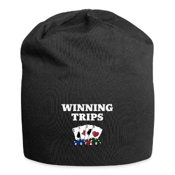 Gagner Voyages Jeux de cartes Poker Card Player Poker - Bonnet en jersey - noir - Devant