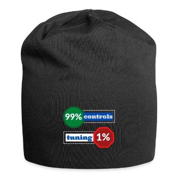 1% Abstimmung 99% Kontrollen - Jersey-Beanie - Schwarz - Vorne