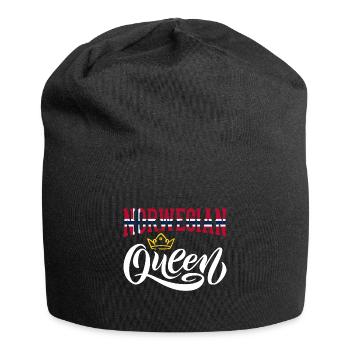 Reine norvégienne Norvège Drapeau norvégien - Bonnet en jersey - noir - Devant