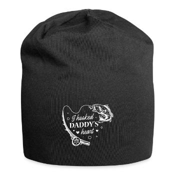 I Hooked Daddy's Heart Fishing Father's Day - Jersey-Beanie - Schwarz - Vorne
