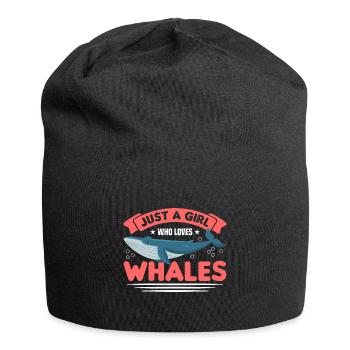 Whale Watching Whale Watching Orca Blue Whale - Jersey Beanie - black - Front