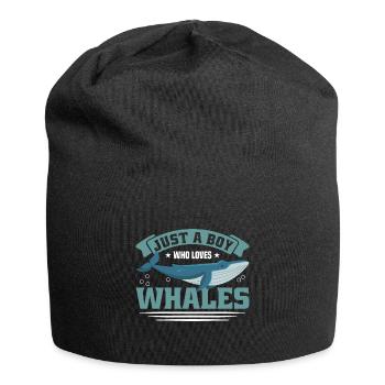 Whale Watching Whale Watching Orca Blue Whale - Jersey Beanie - black - Front