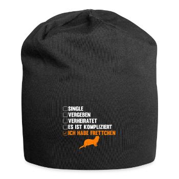Es ist kompliziert ich habe Frettchen - Jersey-Beanie - Schwarz - Vorne