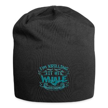 Citation de baleine pour le rorqual bleu et le béluga - Bonnet en jersey - noir - Devant