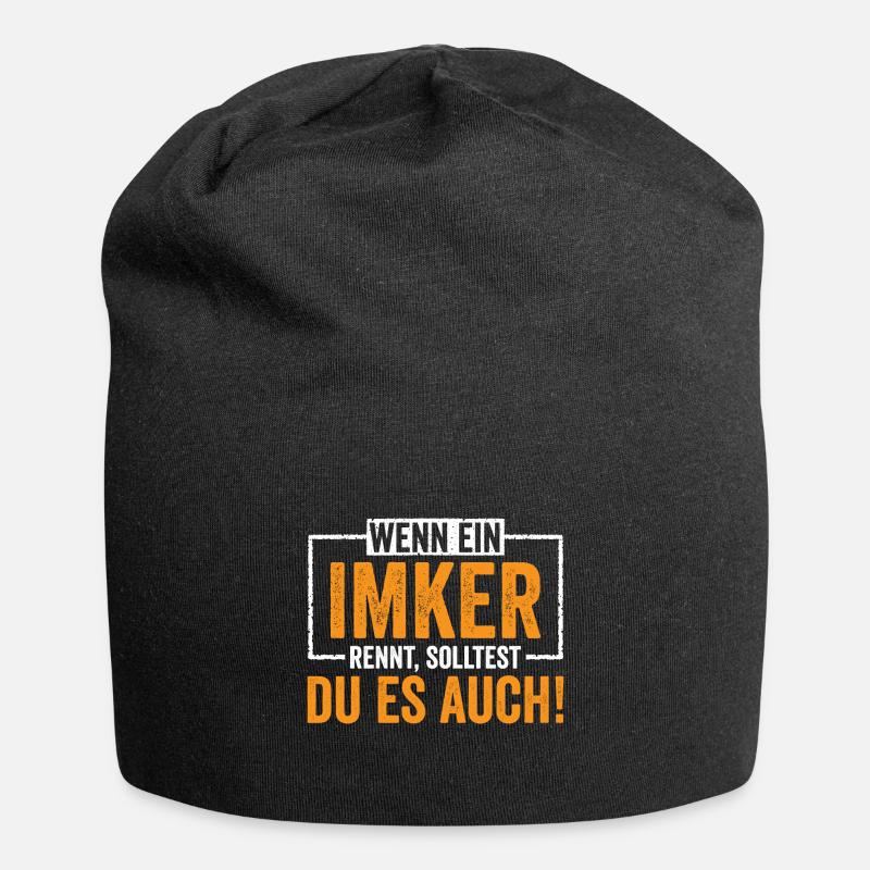 Imker Bienen Honig - Jersey-Beanie - Schwarz
