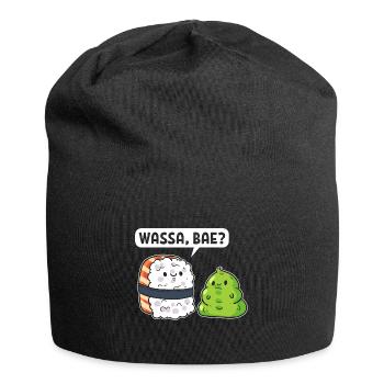 Wassa, Bae? Sushi Koch - Jersey-Beanie - Schwarz - Vorne