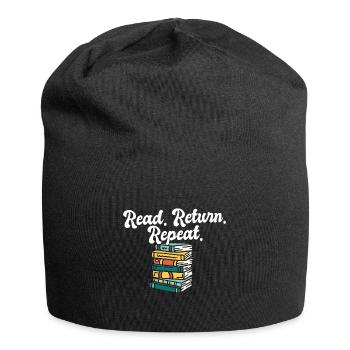 Librarian Read Return Repeat Library Worker Book - Jersey-Beanie - Schwarz - Vorne