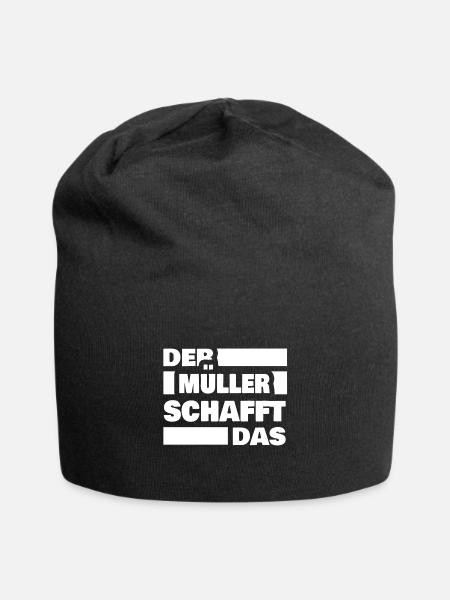Arbeit Müller - Jersey-Beanie - Schwarz