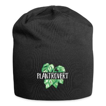 Monstera Deliciosa Albo Plante d’intérieur botanique - Bonnet en jersey - noir - Devant