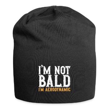 Bald Head Baldness Beard Bald Head - Jersey Beanie - black - Front