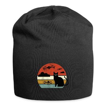 Chat Drone Drone Chat Drones Chats - Bonnet en jersey - noir - Devant