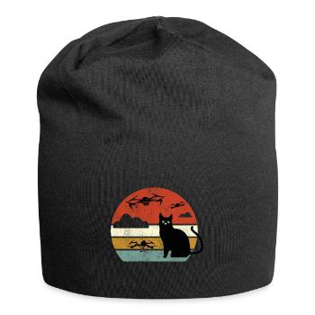 Chat Drone Drone Chat Drones Chats - Bonnet en jersey - noir - Devant