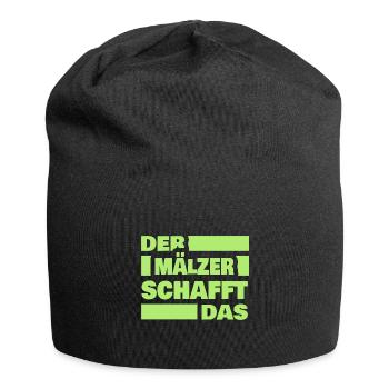 Arbeit Mälzer - Jersey-Beanie - Schwarz - Vorne