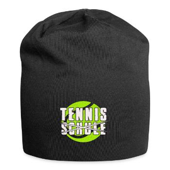Tennis Statt Schule Tennisspieler Geschenkidee - Jersey-Beanie - Schwarz - Vorne