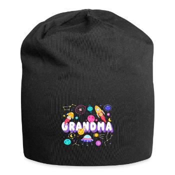 Grandma Outer Space Birthday Party Family Boys - Jersey Beanie - black - Front