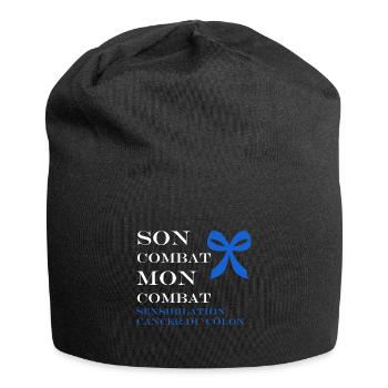 Sensibilisation au cancer du côlon - Bonnet en jersey - noir - Devant