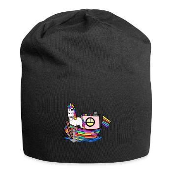 Rainbow Unicorns Sailors Rainbow Flag - Jersey Beanie - black - Front