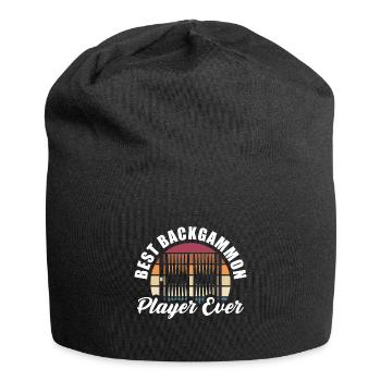 Best Backgammon Player Ever Game Night Board Games - Jersey-Beanie - Schwarz - Vorne