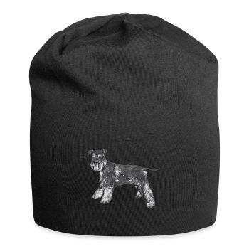 Schnauzer nain Chien Schnauzer - Bonnet en jersey - noir - Devant