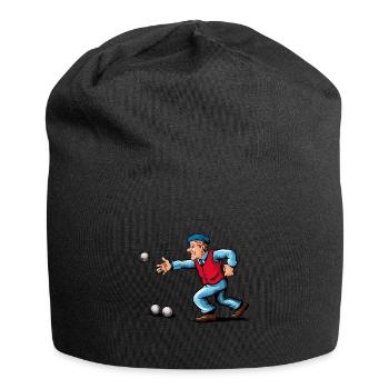Franzose spielt Petanque für einen Petanque - Jersey-Beanie - Schwarz - Vorne