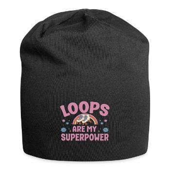 Roller Skating Skate Loops Are My Superpower Gift - Jersey-Beanie - Schwarz - Vorne