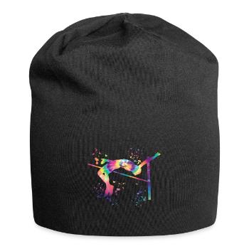 Hochspringer Wasserfarben Hochsprung - Jersey-Beanie - Schwarz - Vorne