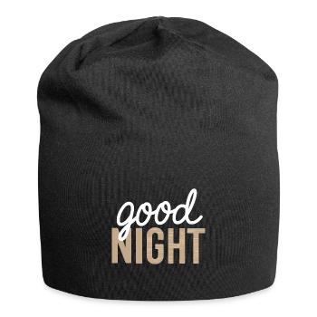 Gute Nacht - Jersey-Beanie - Schwarz - Vorne