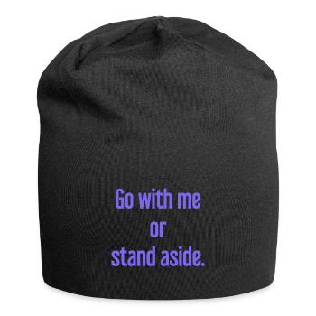 Walk with or aside - Jersey Beanie - black - Front
