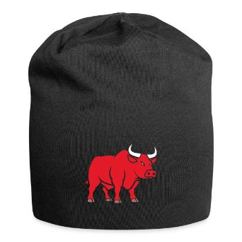 Stier - Jersey-Beanie - Schwarz - Vorne