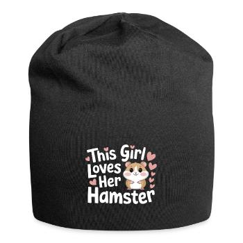 Hamster - Jersey-Beanie - Schwarz - Vorne