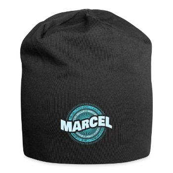 Geschenk für Marcel - Jersey-Beanie - Schwarz - Vorne